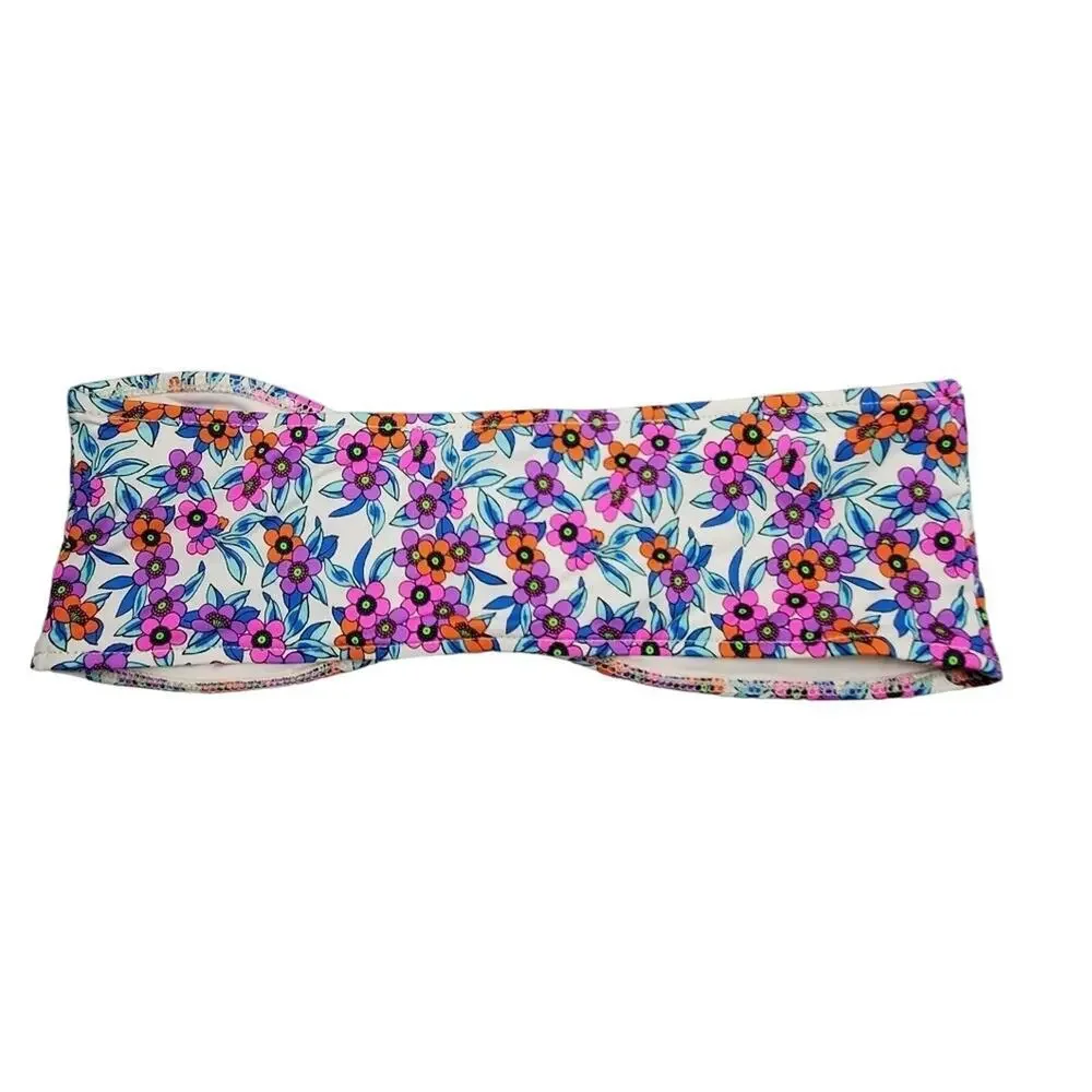 FRANKIES Bikini Jeanette Bandeau Strapless Bikini Top, Size Medium